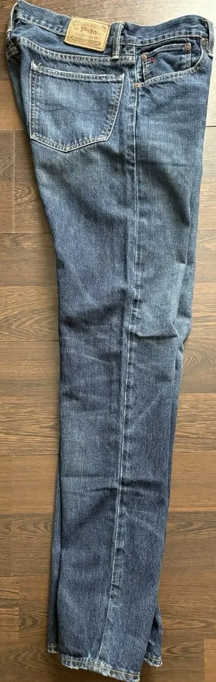POLO RALPH LAUREN - Medium blue Varick slim straight fit men's jeans 34X34
